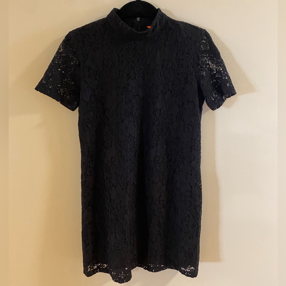 Joe Fresh Black Lace Short-Sleeve Dress – Size S